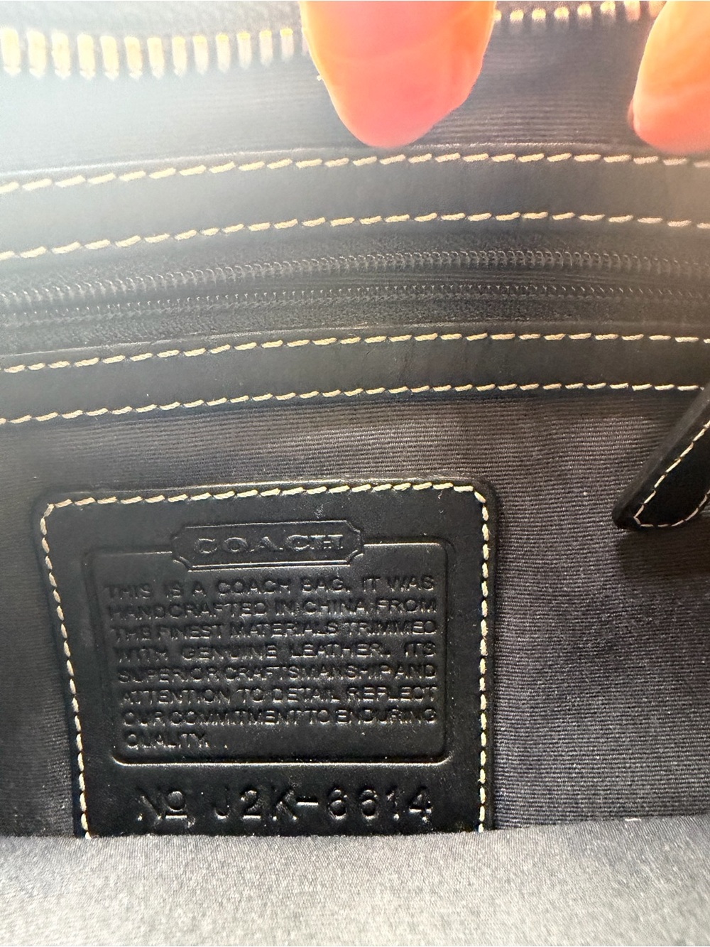 Coach Black Signature Crescent Shoulder Bag with Front Zip Pocket - Picture 4 of 5